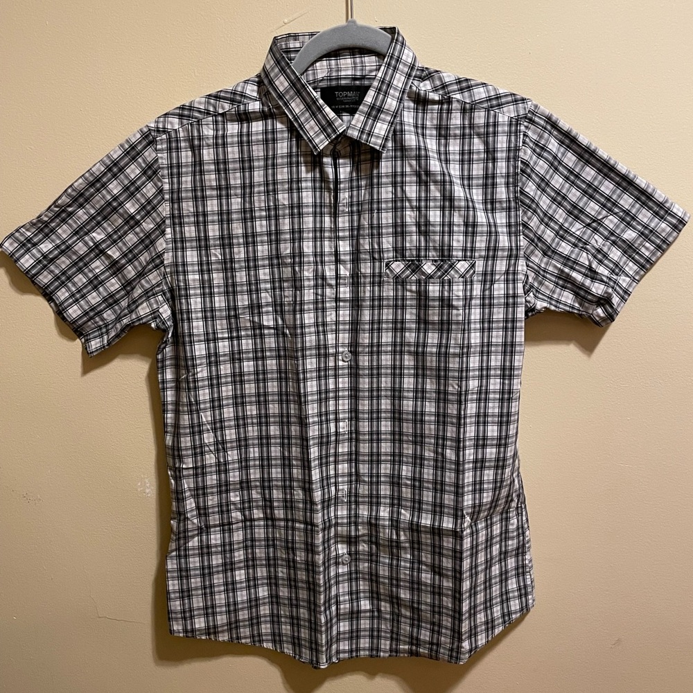 Topman plaid short sleeve shirt